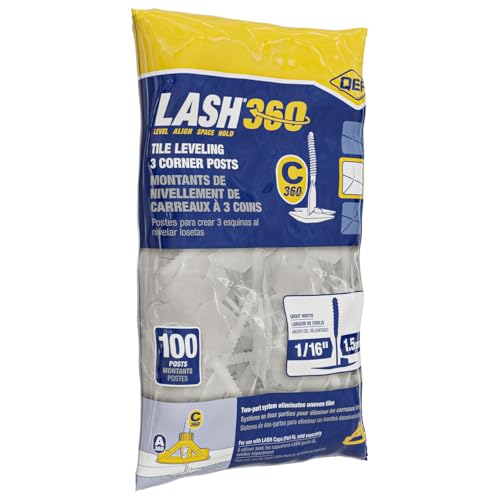 QEP LASH360 1/16 in. Tile Leveling 3-Corner Stems (100-Pack)