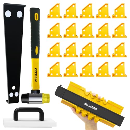 NACCOO Laminate Flooring Tools, 5in1 Floor Installation Kit for Vinyl Plank - size: 5pcs kit