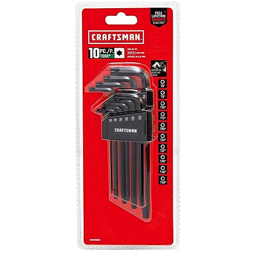 CRAFTSMAN Hex Key Allen Wrench Set with Ball-End, Torx, 10 Piece (CMHT26031)