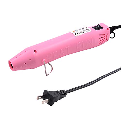 mofa Resin Heat gun,6.6ft Cable 300W Hot Air Gun for Crafting,Acrylic Paint Dryer Multi-Purpose Electric Heating Nozzle (Pink) - color: Pink