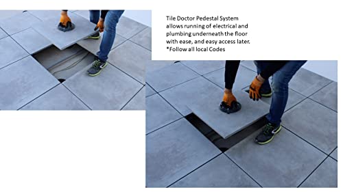 Pedestal for Tiles by The Tile Doctor - Load Bearing Support System for Decks, Outdoor Flooring Over Gravel or Concrete - Model # 914119 (4)
