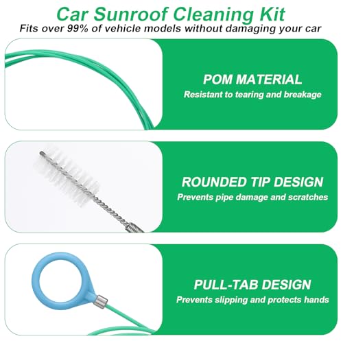 XANGNIER Car Sunroof Drain Cleaning Tool Kit,5 Pcs - color: Multicolor2
