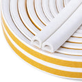 CloudBuyer Door & Window Weather Stripping, Soundproof Insulation Seal Strip with Self-Adhesive Rubber Collision Protection, 16.5 Ft (White) - color: White, size: 16.5Ft