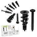 50Pc #8 Black Self Drilling Metal Drywall Anchors Heavy Duty and Screws kit