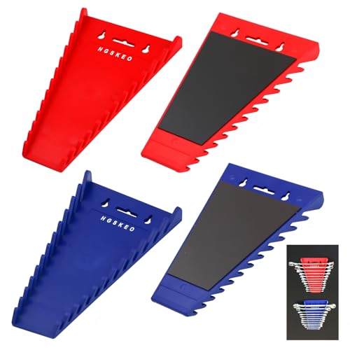 Magnetic Wrench Organizer (4-Pack, Red & Blue) - color: Red & Blue (4PC)