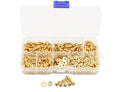 LBY 600pcs Machine Screws Assortment Kit, M3 Phillips Pan Head Bolts, 5 Sizes (with Nuts and Flat Washers), Copper (Yellow) - size: M3