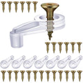 Blulu 50 Pack Glass Retainer Clips with Screws - color: Transparent With Gold Screw