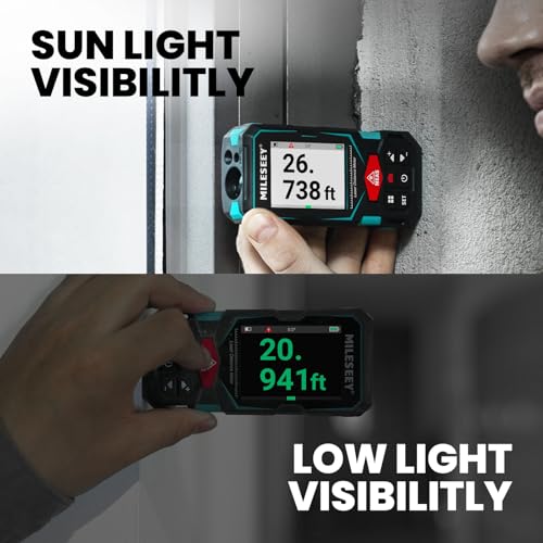 MILESEEY 330Ft Outdoor Laser Measure with Camera Viewfinder