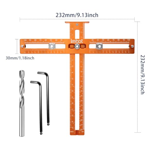Imbot Cabinet Hardware Jig, Adjustable Cabinet Handle Jig