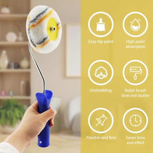 Corner Edger Paint Roller Kit Including 4 Pcs Drywall Corner Tool 4 Inch Paint Roller, Paints Edger Corner-Paint-Roller Tool for Home Office Wall Painting Decoration