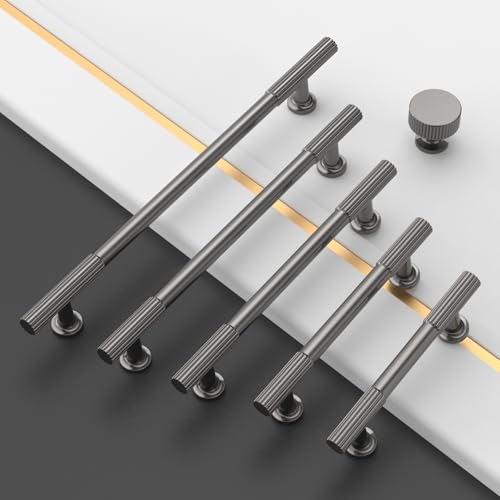 Asidrama 10 Pack 3 inch Brushed Black Nickel Kitchen Cabinet Handles - color: Brushed Black Nickel, size: 3" Hole Center