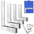 Machinist Square with Scale 2, 3, 4, 6 Inch, Atarvana 90 Degree Carpenter Square, Harden Carbon Steel Engineer Square Hard Steel Construction for Precision Layout and Measurement Woodworking