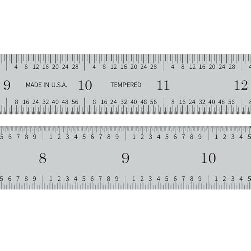 PEC Tools 24" Flexible Steel Rule, Designed for High-Accuracy Industrial Environments, Made in USA - color: Carbon Steel-Flexible, size: 24"