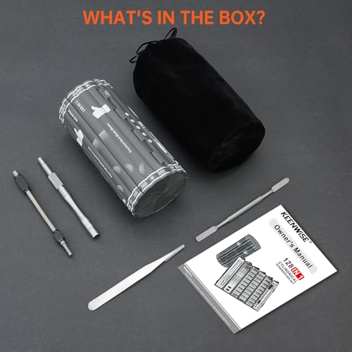 128 in 1 Precision Screwdriver Set - Father’s Day Gifts for Men, Ratchet Screwdriver Set, Professional Magnetic Repair Tool Kit with 122 Bits for Phone Camera Laptop Watch