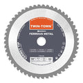 TWIN-TOWN 10-Inch 52 Teeth Dry Cut Steel and Ferrous Metal Cermet Saw Blade with 1-Inch Arbor - size: 10" 52T medium steel