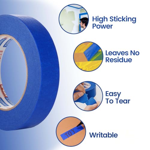 ADHES Blue Masking Tape Painter Tape 0.94in 14Day UV-Anti - size: 24mm x 50m