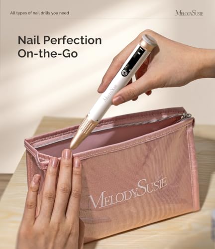 MelodySusie Pen-Shaped Cordless Nail Drill 30,000RPM SM220G for Nail Artist - size: White