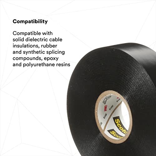 3M Scotch Super 88 Electrical Tape, 3/4 in x 44 ft, Black, 1 Roll - size: 3/4 in x 44 ft