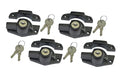 QCAA Heavy Duty Keyed Sash Lock, Child-Proof Security, Only Unlock with Key, CTC 2", Matte Black, 4 Pack, Made in Taiwan - color: Matte Black, size: 4 Pack
