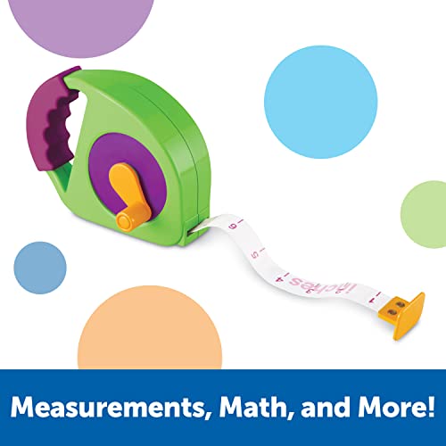 Learning Resources Simple Tape Measure - Kids Construction Toys, Preschool Activities, Pretend Play for Toddlers, Height Measurement Counting Tool, Fine Motor Skills, Homeschool