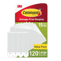 Command Large (15 lb) Picture Hanging Strips, 12 Pairs (24 Strips) - size: Large, style: 120 Pairs