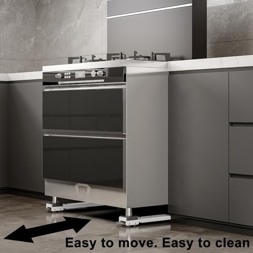 Appliance Rollers Heavy Duty 20-32in New Generation Extendable Appliance Rollers Anti Slip Mobile Washing Machine Base Easily Move Dryers, Refrigerators, Furniture (Black-Upgrade wheel) - color: Black-Upgrade wheel