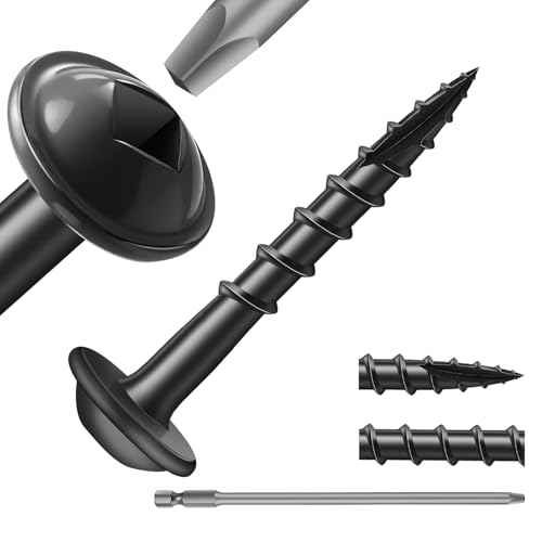 Pocket Hole Screws #8 x 1 Inch (427Pcs) 2lb. Carbon Steel, Black, Washer Head, Coarse Thread, Square Drive,150MM Drive Bit Included - color: Black, size: #8 x 1"