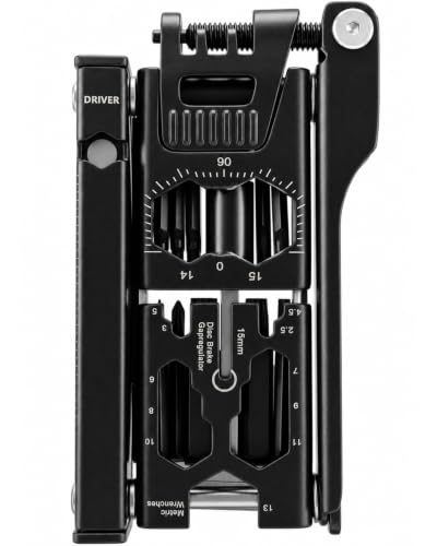 38-in-1 Bike Multitool – Portable Magnetic Bike Repair Tool Set with Tire Levers, Chain Cutter, Hex Wrenches, Spoke Wrenches, Box Spanner, Bottle Opener, and Includes Storage Bag