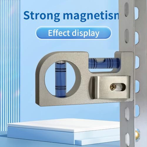 Solid aluminum alloy Mini level ruler portable mini level bubble meter with magnetic function TV stand installation (Silver Blue) - color: Silver Blue