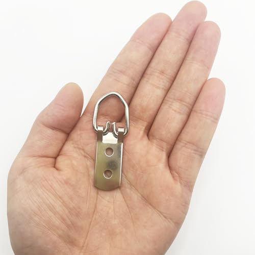 D Ring Picture Hangers, Bulk Steel Small D Rings, Pro Quality D Rings, Picture Hang Solutions for Mirror, Clock, Decoration, Paintings, Artwork Picture