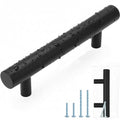 35 Pack Black Cabinet Handles 3 inch, Stainless Steel Drawer Pulls, Precise Hole Spacing ±0.1mm, Complete Screws Included, Rust-Resistant for Kitchen Cabinet Upgrade & Apartment Renovation,5 In Length - color: Matte Black, size: 3 inch Hole Center