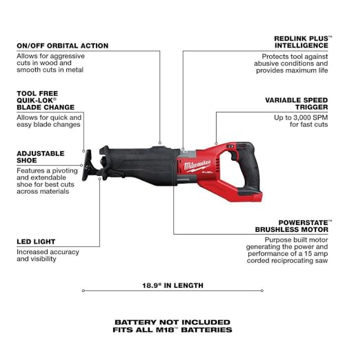 Milwaukee 2722-20 Reciprocating Saw