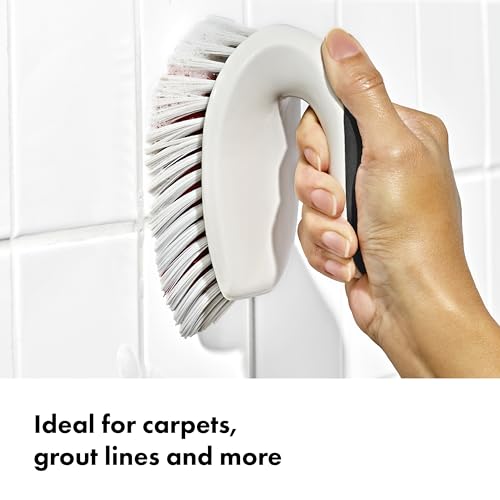 OXO Good Grips All-Purpose Scrub Brush – 2-Pack, Crevice Cleaning, Bathroom Cleaning, Scrub Brush with Handle, Brushes to Scrub Your Kitchen or bathrooms - size: 2 Pack