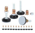 Furniture Levelers- Adjustable PTFE(Teflon) -Bottomed Pads,Table, Chair Leveling Glides, Legs-Pack of 16 with nut Inserts-Helps Furniture Slide Glides- Hardwood Floor Protectors- Leveling feet（T16）