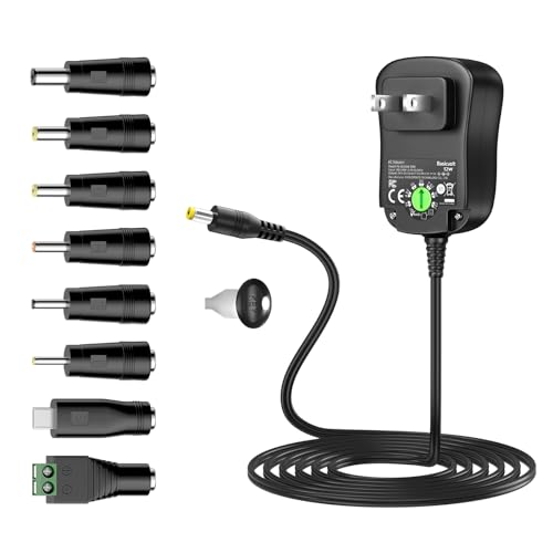 12W Universal AC Adapter Kit DC 3V-12V 1A DC Power Supply Charger Cord - size: 12W 3-12V