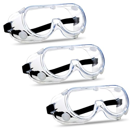 Super More Anti-Fog Protective Safety Goggles Clear Lens Wide-Vision - color: Transparent-3