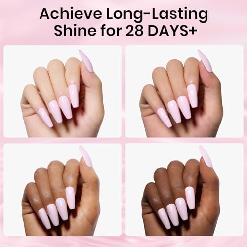 Beetles 3Pcs 15 ml Pink Gel Nail Polish and Gel Top & Base Coat Set - color: C-Pink-3