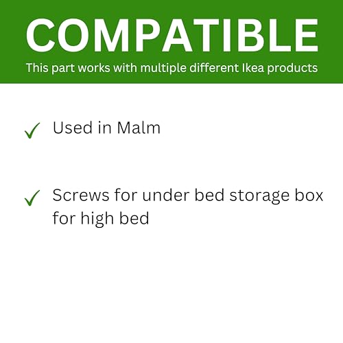 Spare Hardware Parts Replacement for IKEA Furniture Screw Chipboard Flat TRX Screw - Part #123502 | Chipboard Screw M4.0-1.8×10 Full Thread with 4mm Hex Recess | Pack of 20 - size: 123502