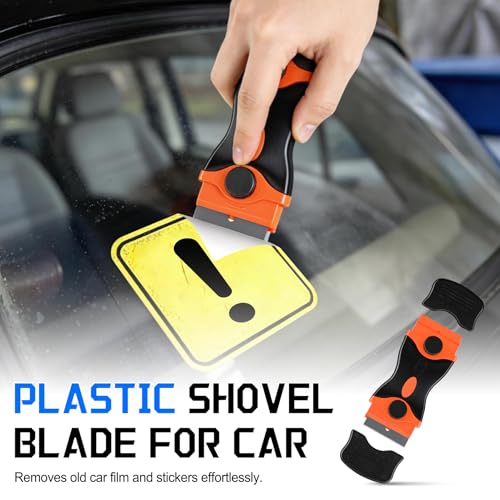 SINGARO Car WindowTint Kit, 9PCS Vehicle Glass Protective Film Wrapping Installation Set, Auto Vinyl Wrap Tinting Tools Included Vinyl Squeegee, Felt Squeegee, Cutter with Replacement Blades - color: 9pc