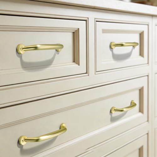 AVICCI 10 Pack Cabinet Pulls 12"/305mm Brushed Gold Heavy Duty Solid Cabinet Handles cabinets Dressers Kitchens Handles Bathroom cabinets Cabinet pulls - color: Brushed Gold, size: 12"(305mm)Diameter-5Pcs