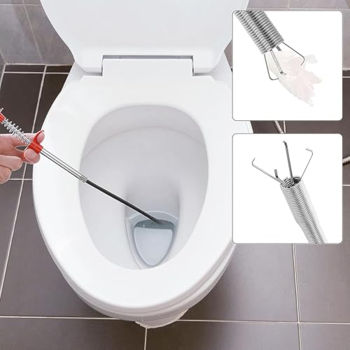Drain Snake, Toilet Auger Hair Drain Clog Remover (116 inch) - style: 116 IN