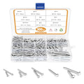 300PCS Stainless Steel Wood Screws Assortment Kit, 9 Sizes #4#6#8#10#12 Truss Head Sheet Metal Screws for Wood Deck Drywall Concrete Screws, Length 1/4" to 1-1/2" - style: Silver Truss Head 300PCS