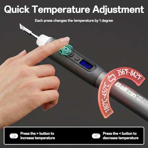 Bakon Cordless Precision Soldering Iron Kit - color: Silver