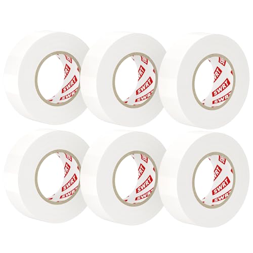 SWRT White Electrical Tape, 6 Pack, 0.7 in x 66 FT, Vinyl Tape - color: White