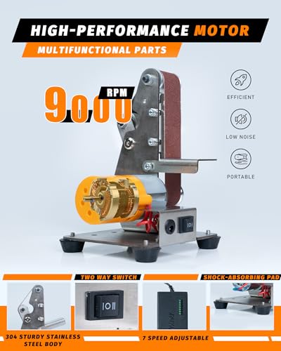 Mini Belt Sander, Electric Small Sander Knife Sharpener, 5.1''x6.7''x7.5'' - size: 5.1''x6.7''x7.5''