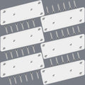 6 Pack White Mending Plates 3.94 x 1.93 x 0.08 inch Flat Brackets | Stainless Steel Heavy Duty Straight Brace for Wood Furniture, Fence Repair & Joining Includes Screws for Fastening & Fixing - size: 3.94 x 1.93 x 0.08 inch/100 x 49 x 2 mm