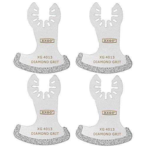 XXGO 4 Pcs Diamond Oscillating Multi Tool Grout Remover Blades XG4001S - size: 4 PCS