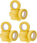 Lichamp 15-Pack Automotive Refinish Masking Tape Yellow 36mm x 55m, Cars Vehicles Auto Body Paint Tape, Automotive Painters Tape Bulk Set 1.4-inch x 180-foot x 5 Rolls - size: 1.42 inches (Pack of 3)