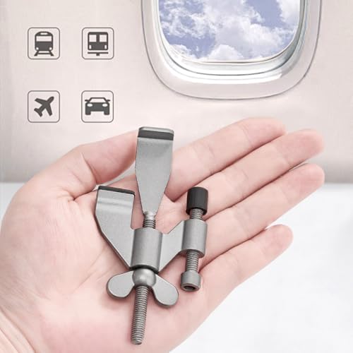 Grey Adjustable Heavy Duty Portable Door Lock,No Drill - color: Gray