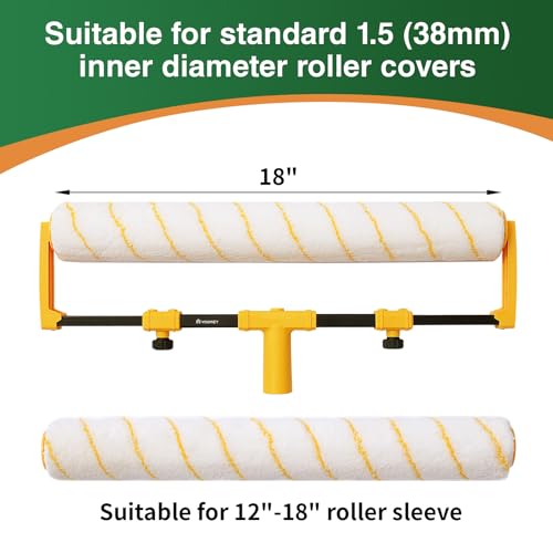 VOOMEY 18 Inch Paint Roller Frame, Adjustable 12-18" for Large Painting - size: 18"Paint Roller Frame